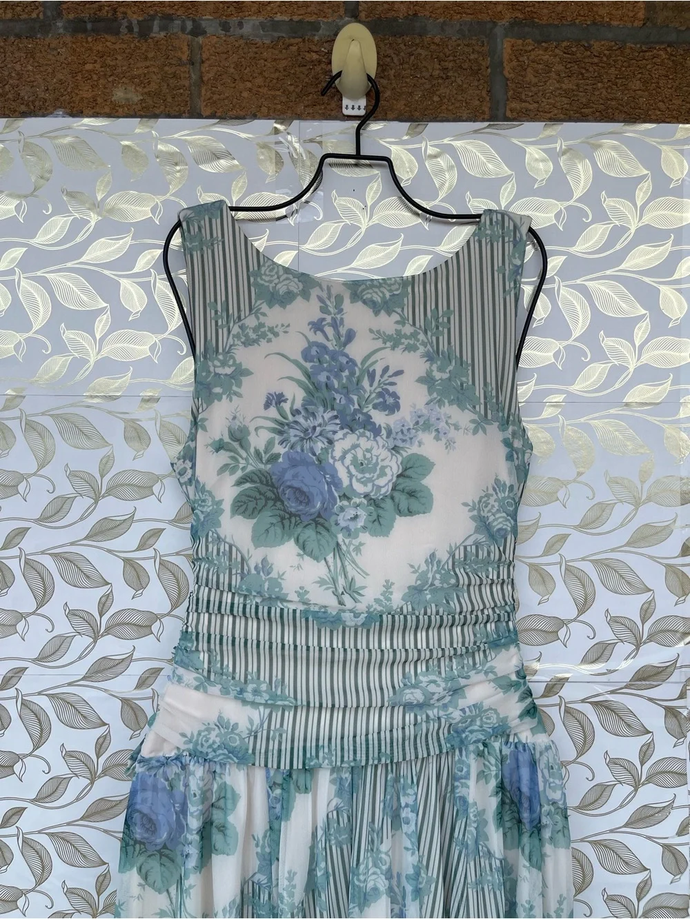 Abercrombie & Fitch Floral Maxi Dress M Coquette Cottagecore Knit Sleeveless